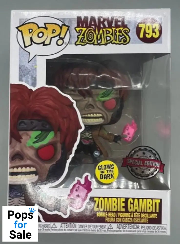 793 Zombie Gambit - Glow - Marvel Funko POP