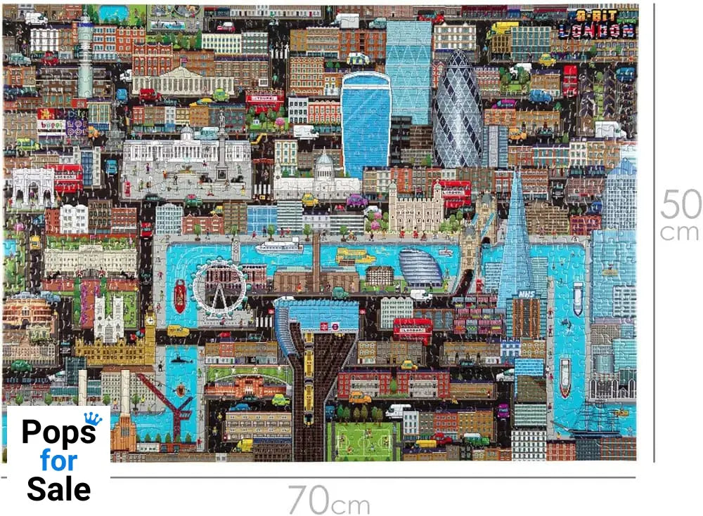 8-Bit Pixel Puzzle London Level 3 1000 Pieces