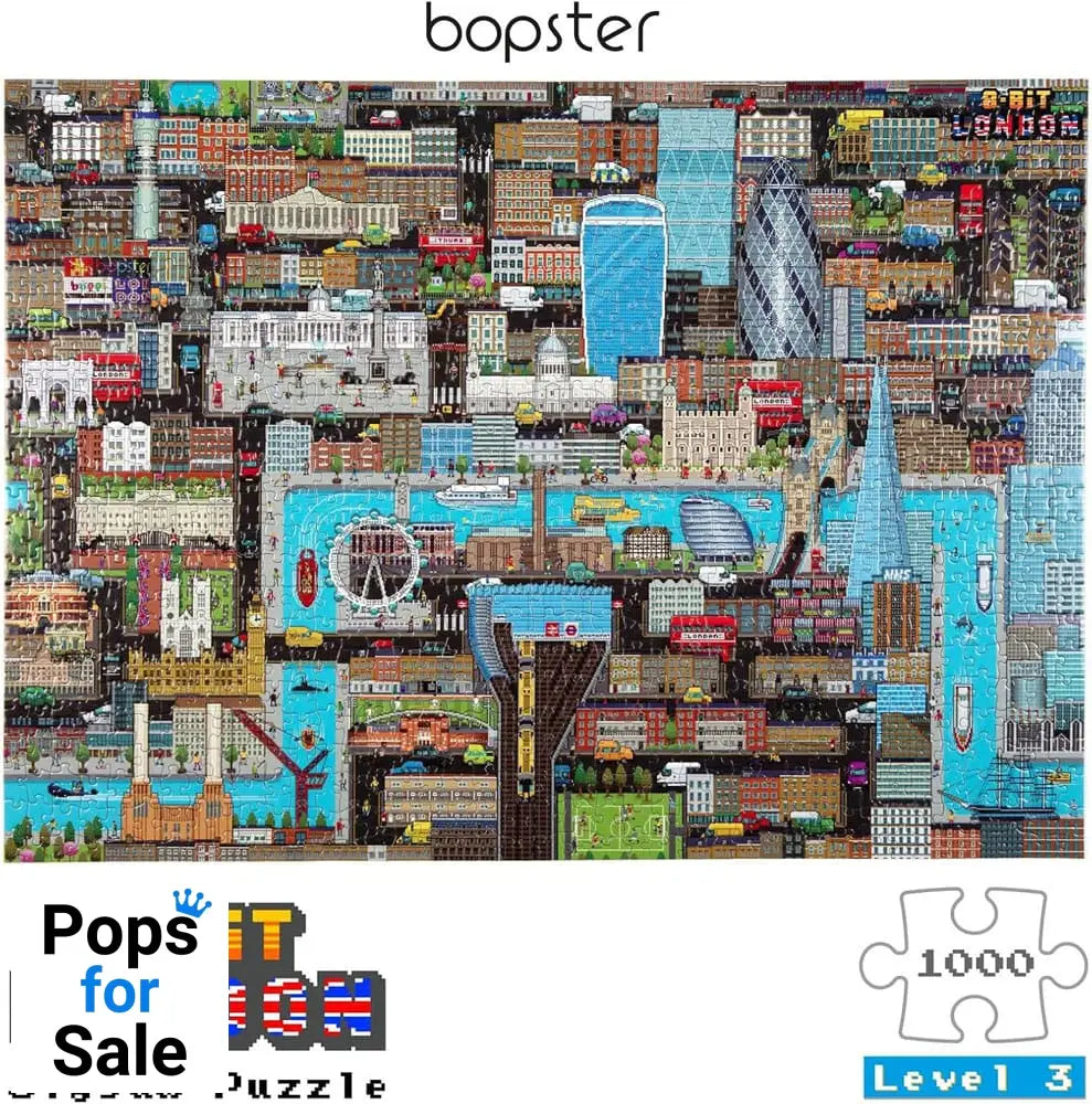 8-Bit Pixel Puzzle London Level 3 1000 Pieces