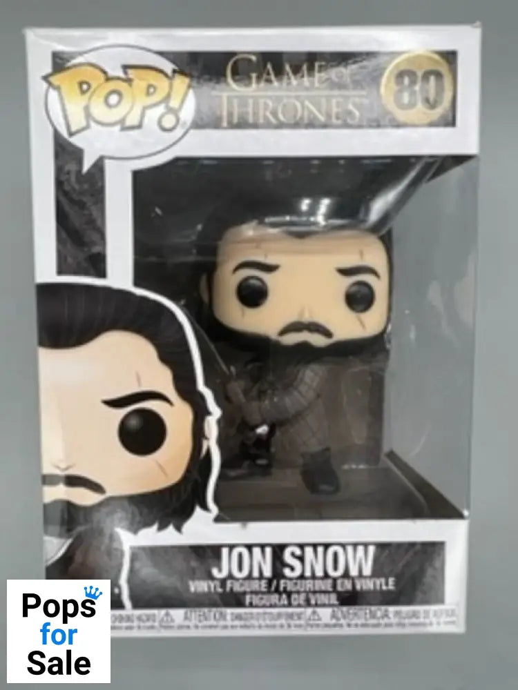 #80 Jon Snow (Battle) - Game of Thrones - Box Damaged Funko POP