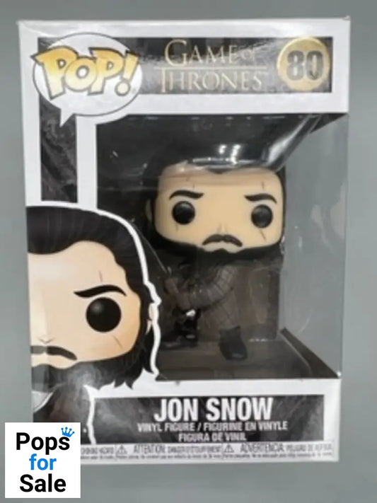 #80 Jon Snow (Battle) - Game of Thrones - Box Damaged Funko POP