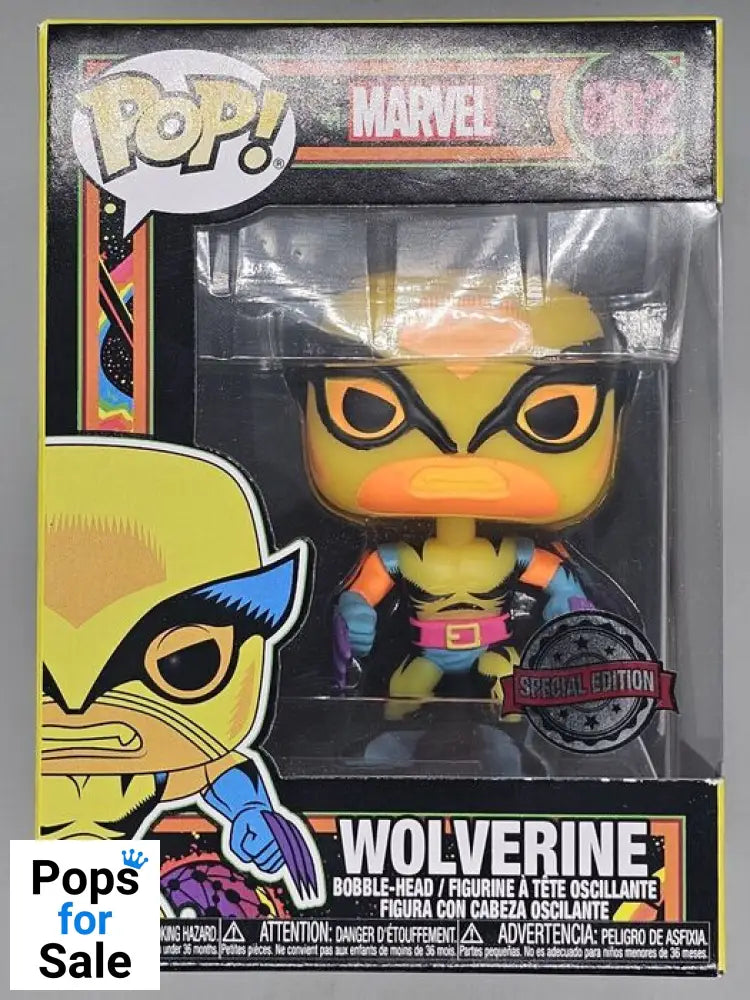 802 Wolverine (Blacklight) - Marvel X-Men - Box Damaged Funko POP