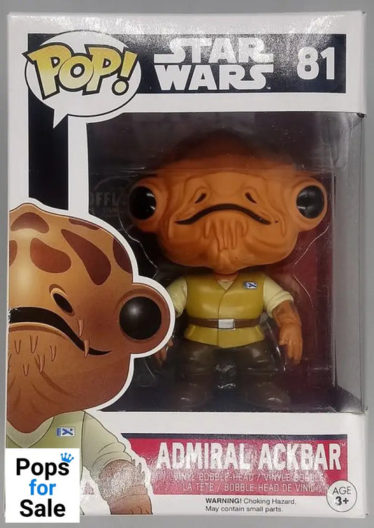 81 Admiral Ackbar - Star Wars The Force Awakens - Box Damaged Funko POP