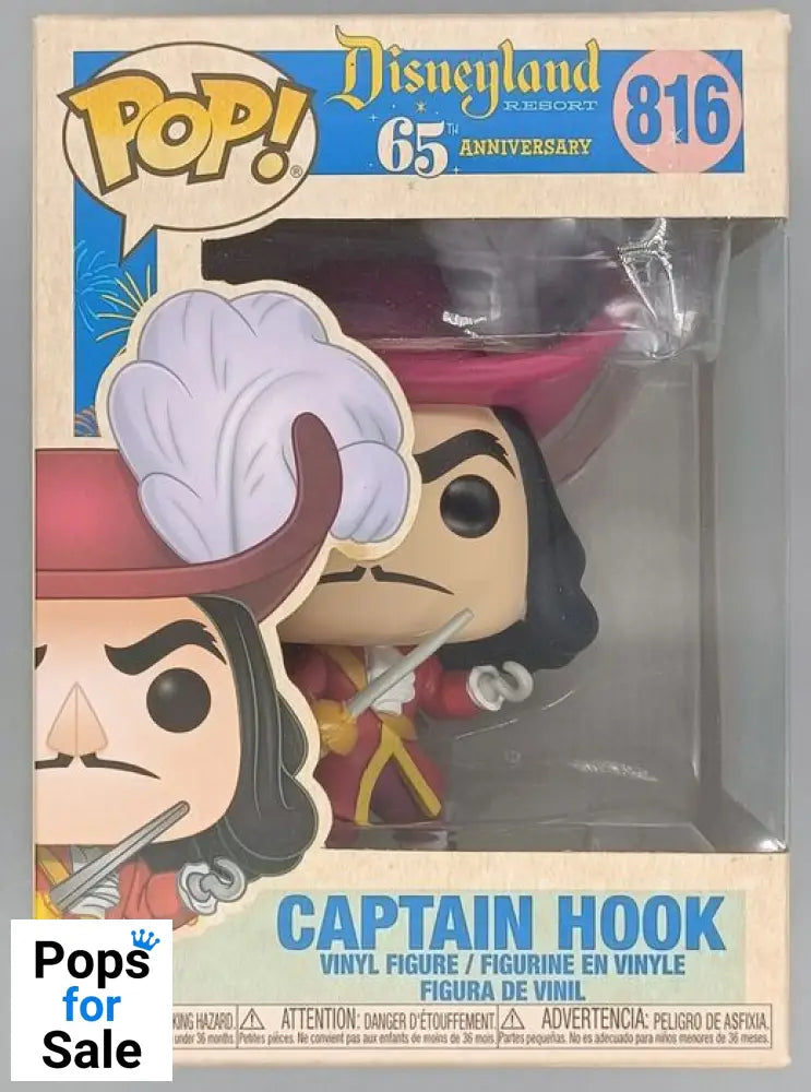 816 Captain Hook (Anniversary) - Disney Peter Pan Box Damaged Funko POP