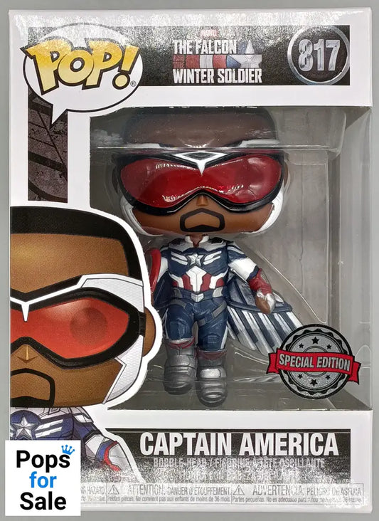 #817 Captain America (Flying) Marvel Falcon & Winter Soldier Funko POP