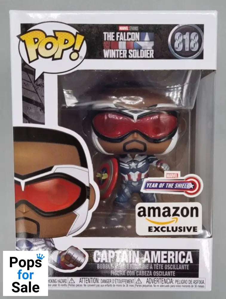 #818 Captain America (Shield) Marvel Falcon & Winter Soldier Funko POP