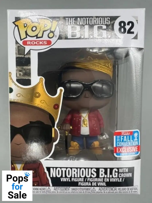 #82 Notorious B.I.G. (with Crown- Red Jacket) - 2018 Con Funko POP