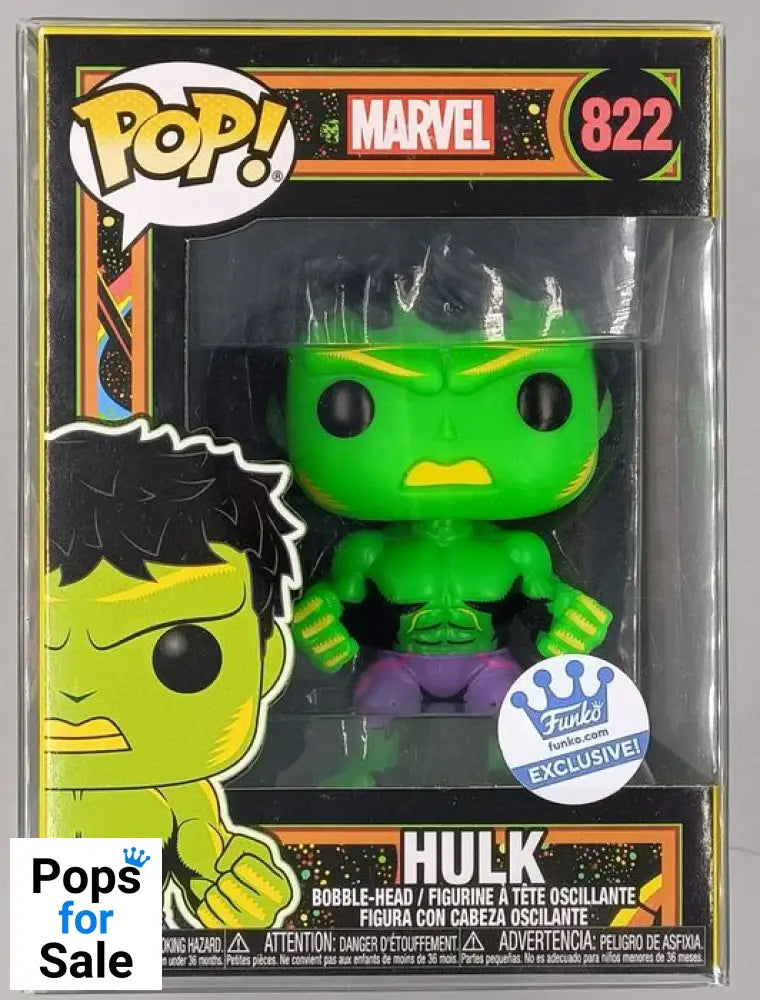 #822 Hulk (Blacklight) - Marvel Avengers Funko POP