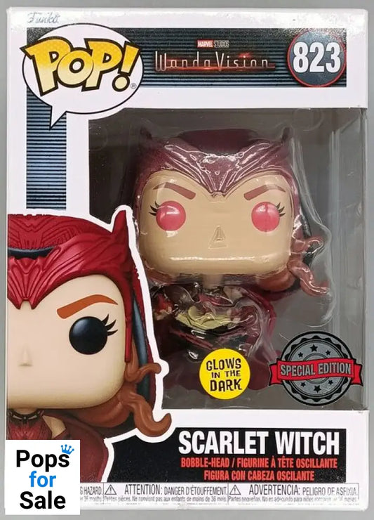 823 Scarlet Witch Glow - Marvel Wandavision - Box Damaged Funko POP