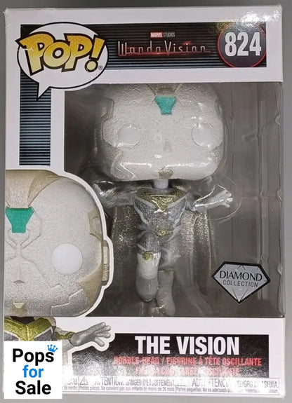 #824 The Vision Diamond - Marvel Wandavision - Box Damaged Funko POP