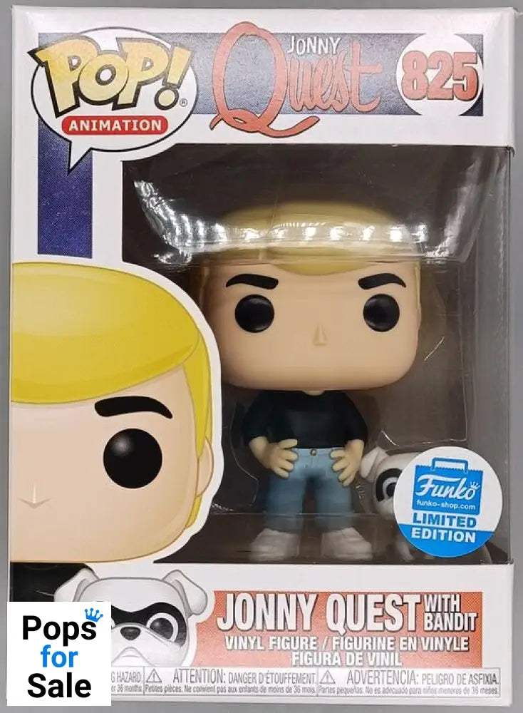 #825 Jonny Quest (with Bandit) - Exclusive - Box Damaged Funko POP