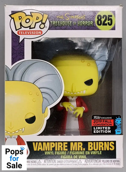 825 Vampire Mr. Burns - The Simpsons - 2019 Con - Box Damaged Funko POP