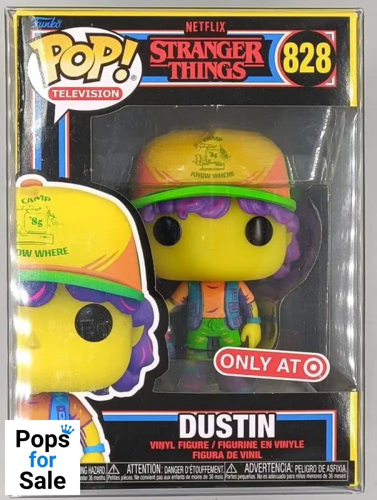 828 Dustin (w/ Vest) Blacklight - Stranger Things - Funko POP - Box Damaged