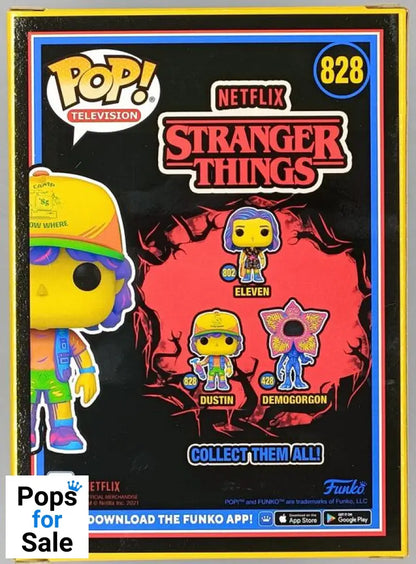 #828 Dustin (w/ Vest) Blacklight - Stranger Things Funko POP