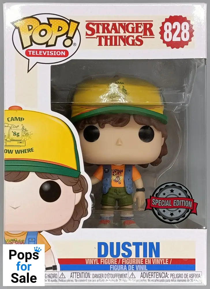 #828 Dustin (w/ Vest) - Stranger Things - 2019 Con - Box Damaged Funko POP