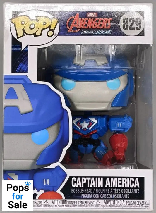 #829 Captain America - Marvel Mech - Box Damaged Funko POP