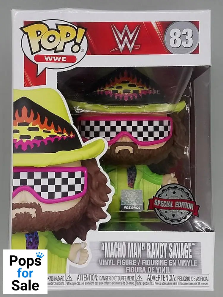 83 Macho Man Randy Savage (Green) - WWE - Funko POP - Box Damaged