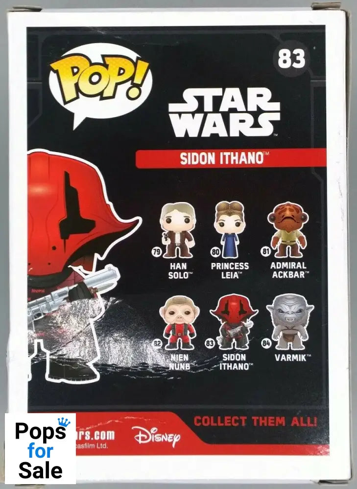 83 Sidon Ithano - Star Wars The Force Awakens - Box Damaged Funko POP