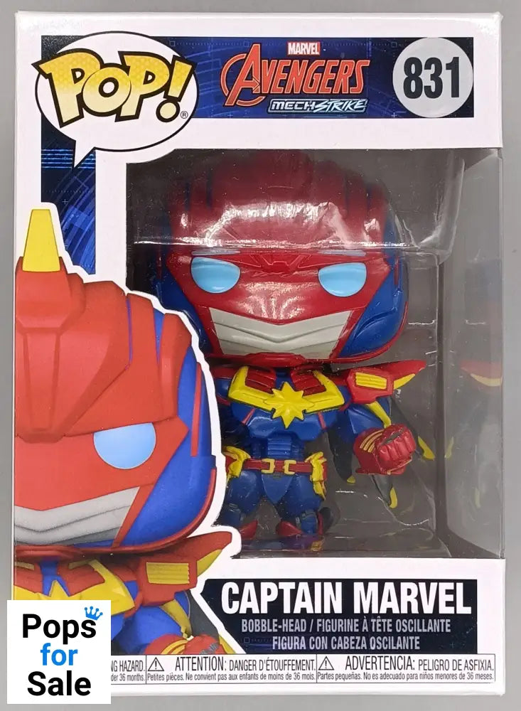 831 Captain Marvel - Marvel Mech Strike - Funko POP - Box Damaged
