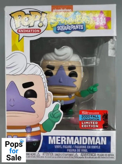 #834 MermaidMan - SpongeBob Squarepants 2020 Con Box Damaged Funko POP