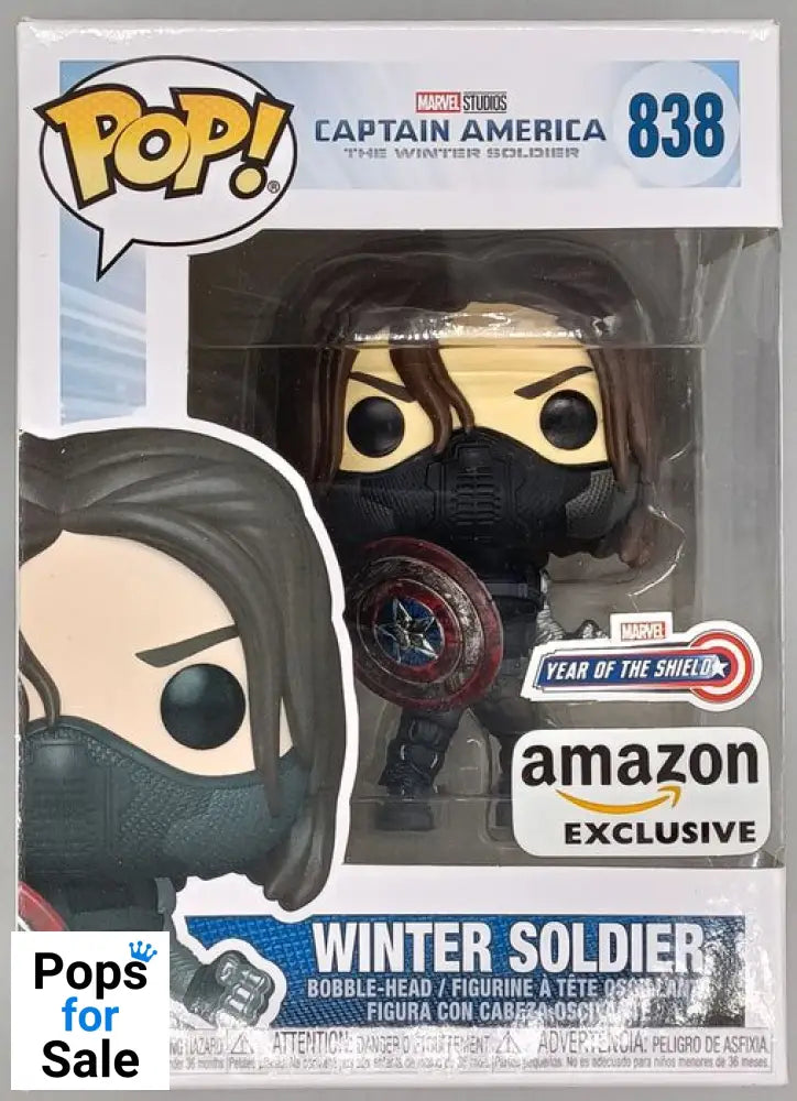 838 Winter Soldier (w/ Shield) Marvel Captain America Winter Soldier Funko POP