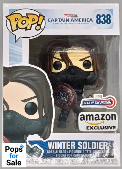 838 Winter Soldier (w/ Shield) Marvel Captain America Winter Soldier Funko POP