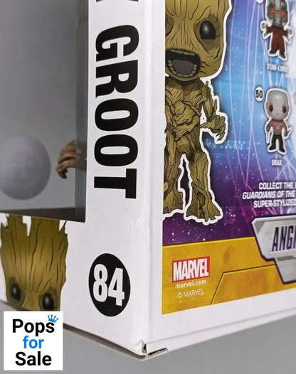 84 Angry Groot - Marvel Guardians of The Galaxy Funko POP - BOX DAMAGED