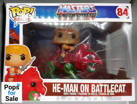 84 He-Man on Battlecat - Rides - Masters of the universe Funko POP - Box Damaged