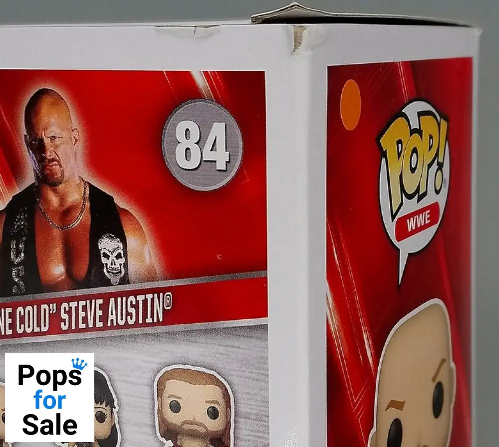 84 Stone Cold Steve Austin (w/Belt) - WWE - Funko POP - Box Damaged