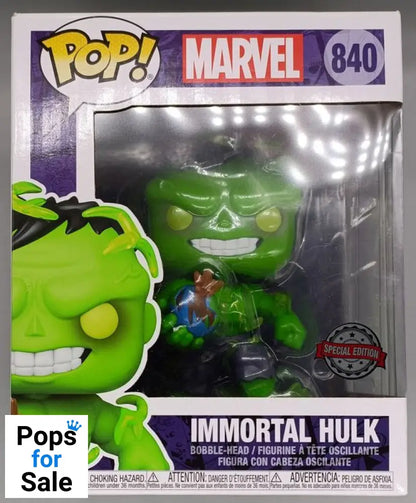 840 Immortal Hulk - 6 Inch - Marvel - Funko POP - Box Damaged