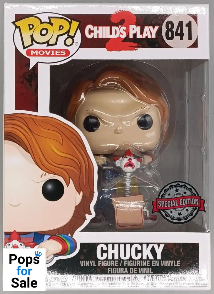 841 Chucky (w/ JackintheBox) - Horror - Childs Play 2 - Funko POP - Box Damaged
