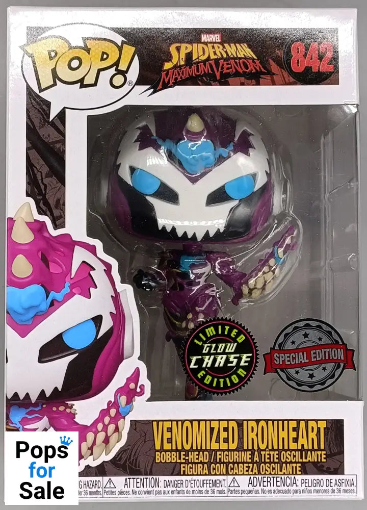 #842 Venomized Ironheart - Glow Chase Edition - Marvel Funko POP