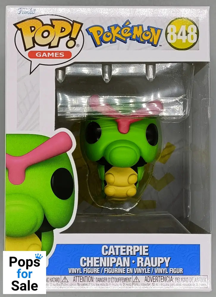 #848 Caterpie - Pokemon - Brand New Funko POP in Protector