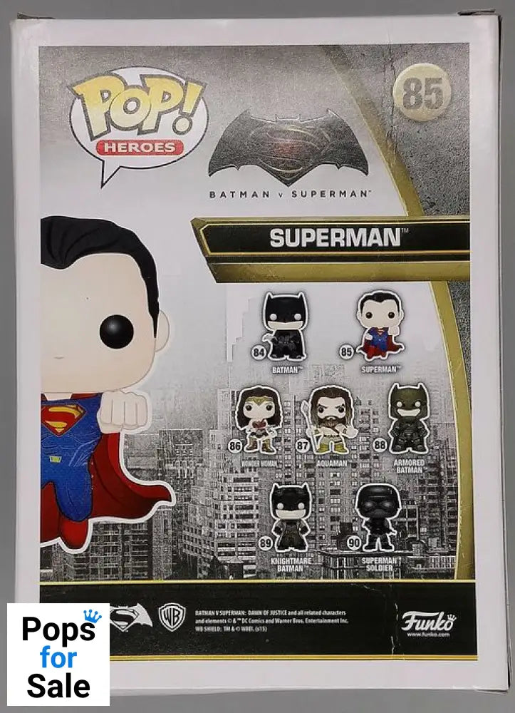 #85 Superman - DC Batman vs Superman - Box Damaged Funko POP