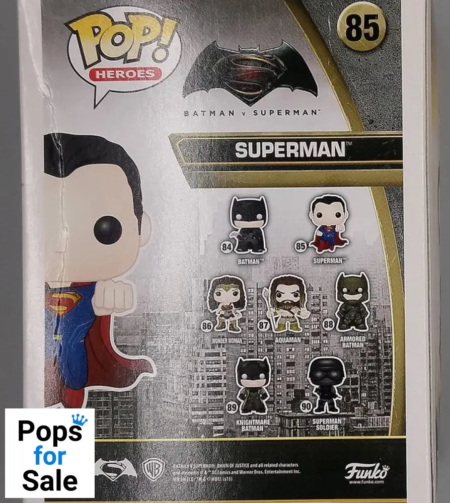 #85 Superman - DC Batman vs Superman - Box Damaged Funko POP