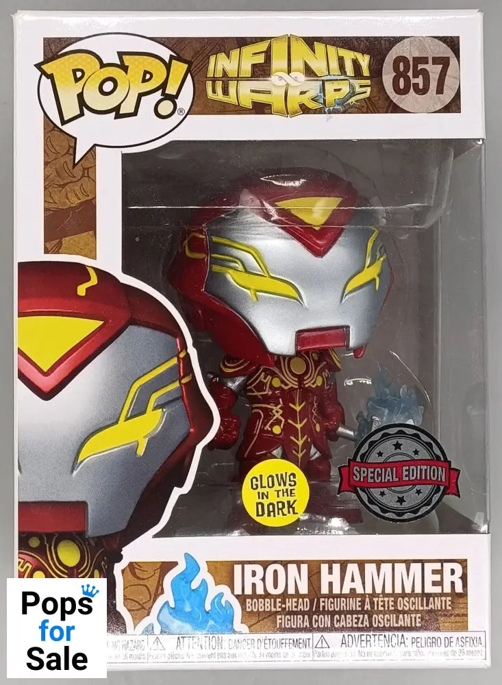 857 Iron Hammer - Glow - Marvel Infinity Warps Funko POP - Box Damaged