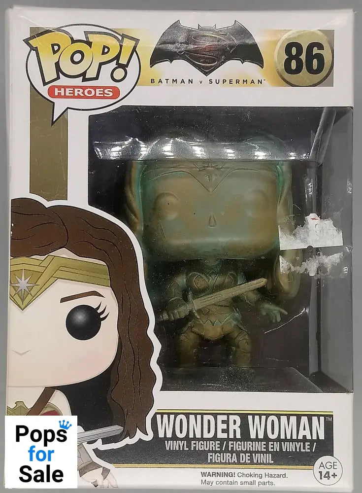 86 Wonder Woman (Patina) DC Batman vs Superman Funko POP - Box Damaged