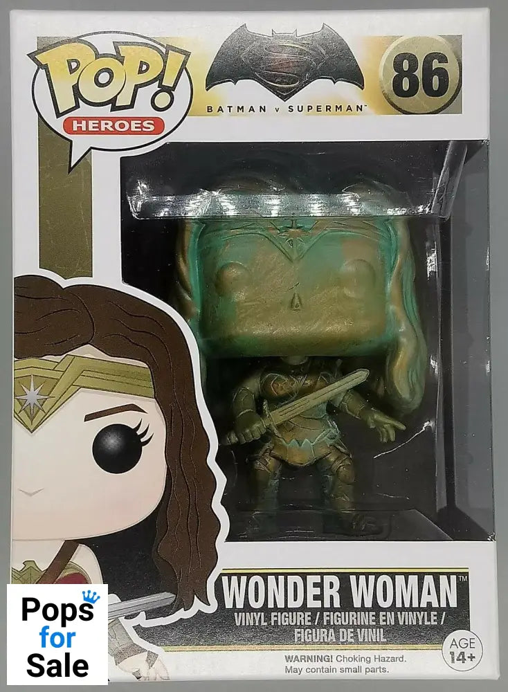86 Wonder Woman (Patina) DC Batman vs Superman Funko POP - Box Damaged