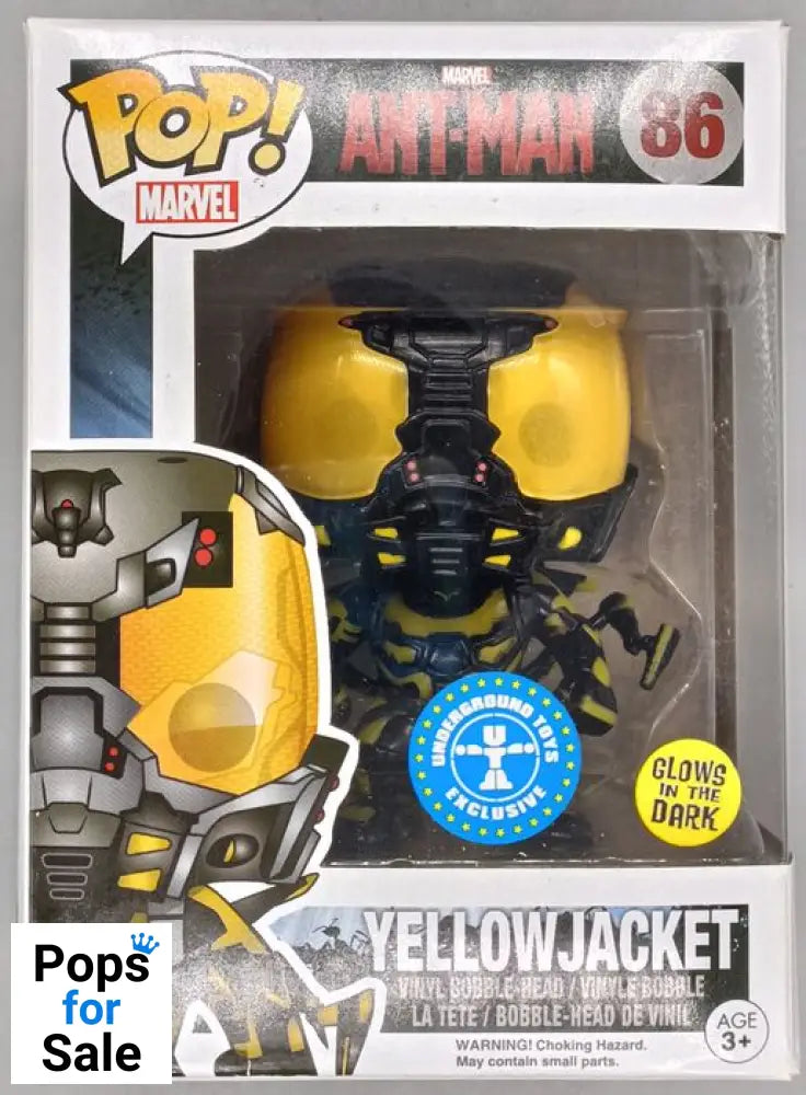 #86 Yellowjacket - Glow - Marvel Ant-Man - Box Damaged Funko POP