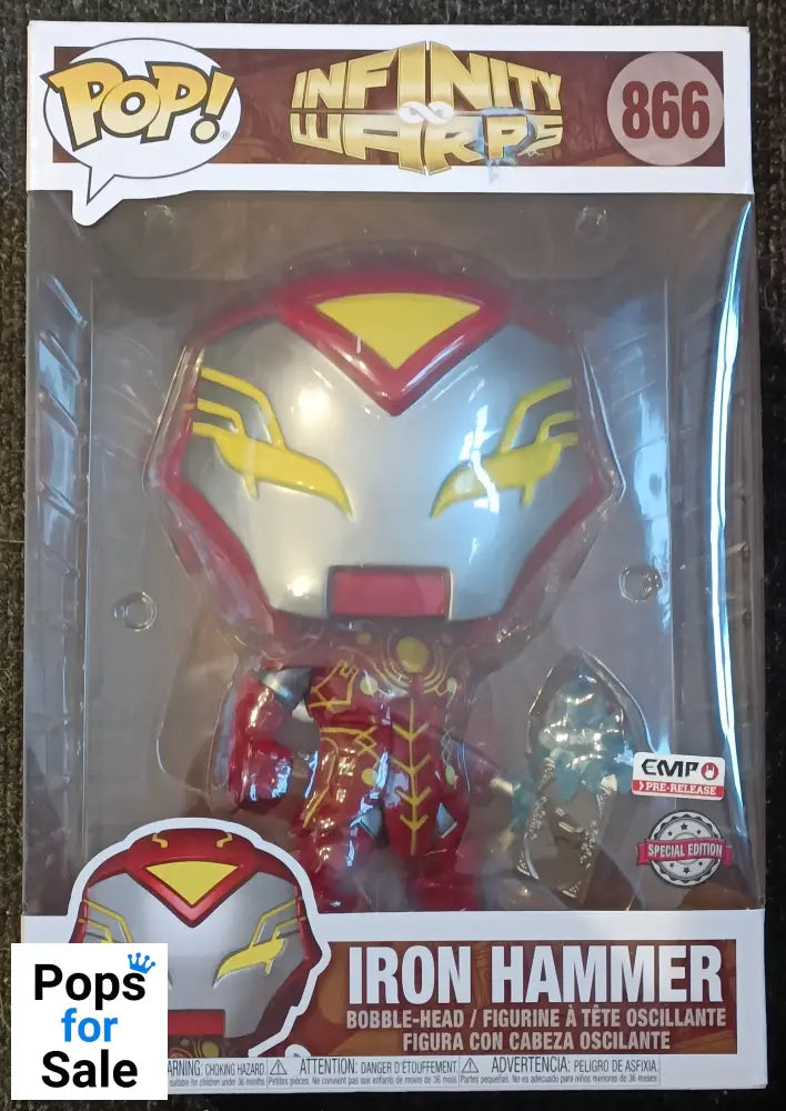 #866 Iron Hammer - 10 Inch Marvel Infinity Warps Box Damaged Funko POP