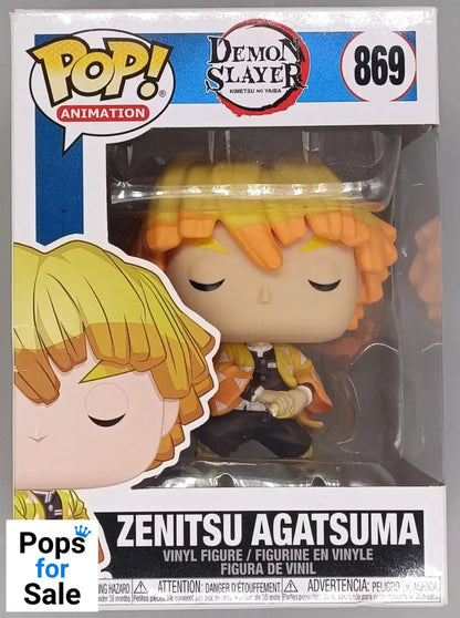869 Zenitsu Agatsuma - Demon Slayer - Funko POP - Box Damaged