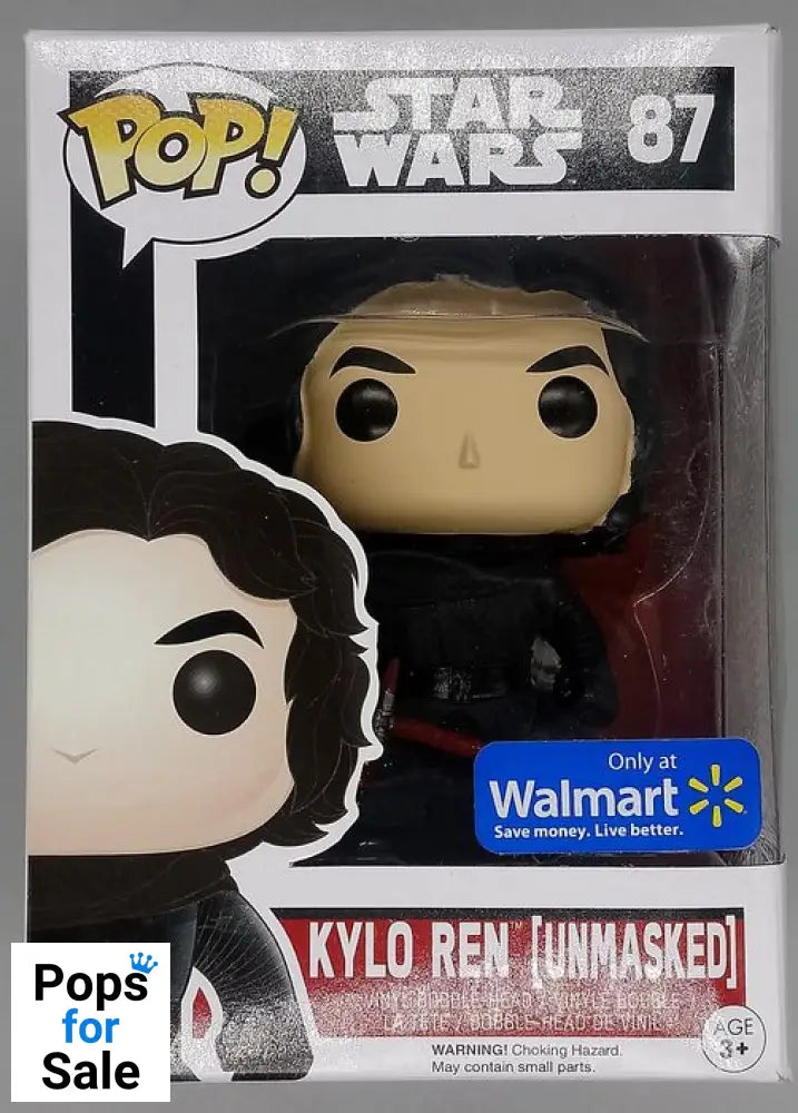 87 Kylo Ren (Unmasked) Star Wars - Box Damaged Funko POP