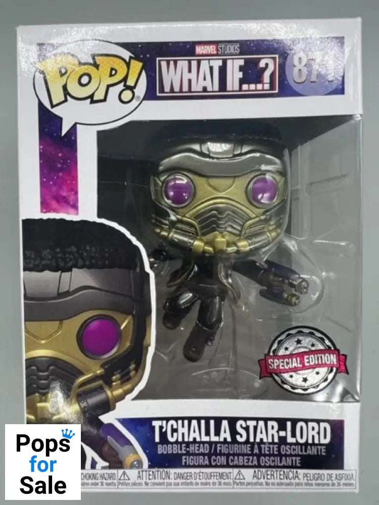 #871 T'Challa Star-Lord Metallic - Marvel What If...? Box Damaged Funko POP