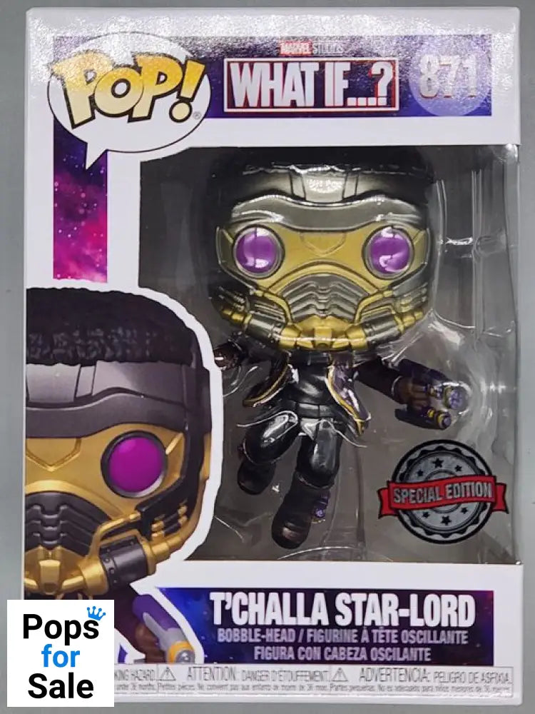 #871 T'Challa Star-Lord Metallic - Marvel What If...? Funko POP