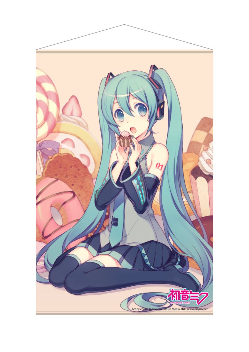 Hatsune Miku Wallscroll - Cupcake - Sakami
