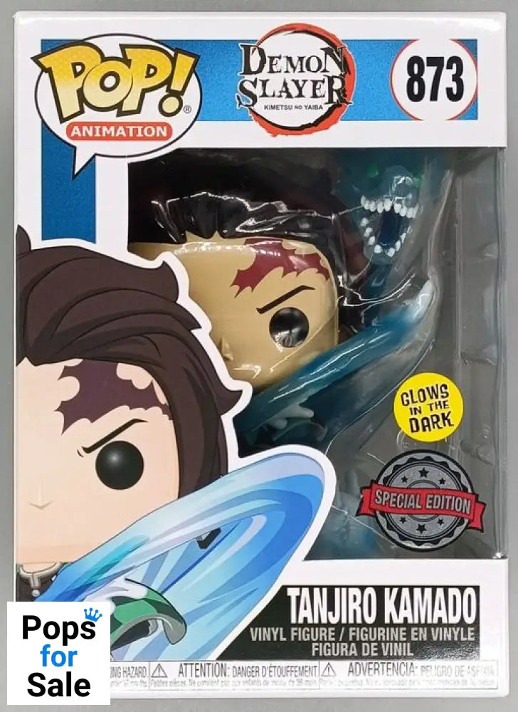 #873 Tanjiro Kamado (w/ Water Dragon) Glow - Demon Slayer Funko POP