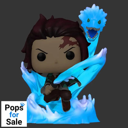 873 Tanjiro Kamado (w/ Water Dragon) Glow - Demon Slayer Funko POP - Brand New