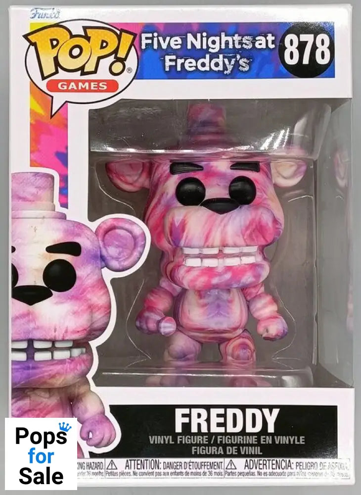 #878 Freddy (Tie-Dye) - Five Nights at Freddy's - Box Damaged Funko POP