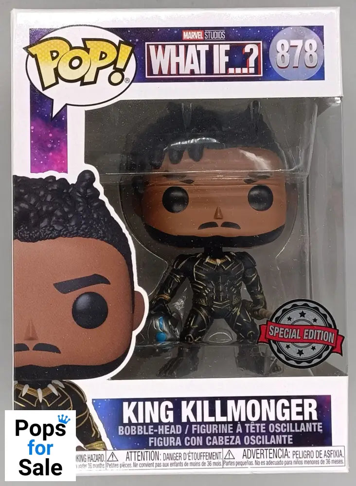 878 King Killmonger - Marvel - What If...? - Funko POP - Box Damaged