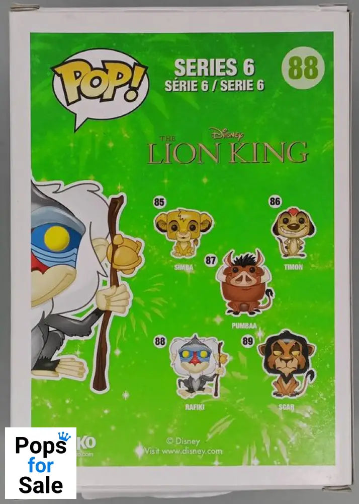 #88 Rafiki - Disney The Lion King - Box Damaged Funko POP